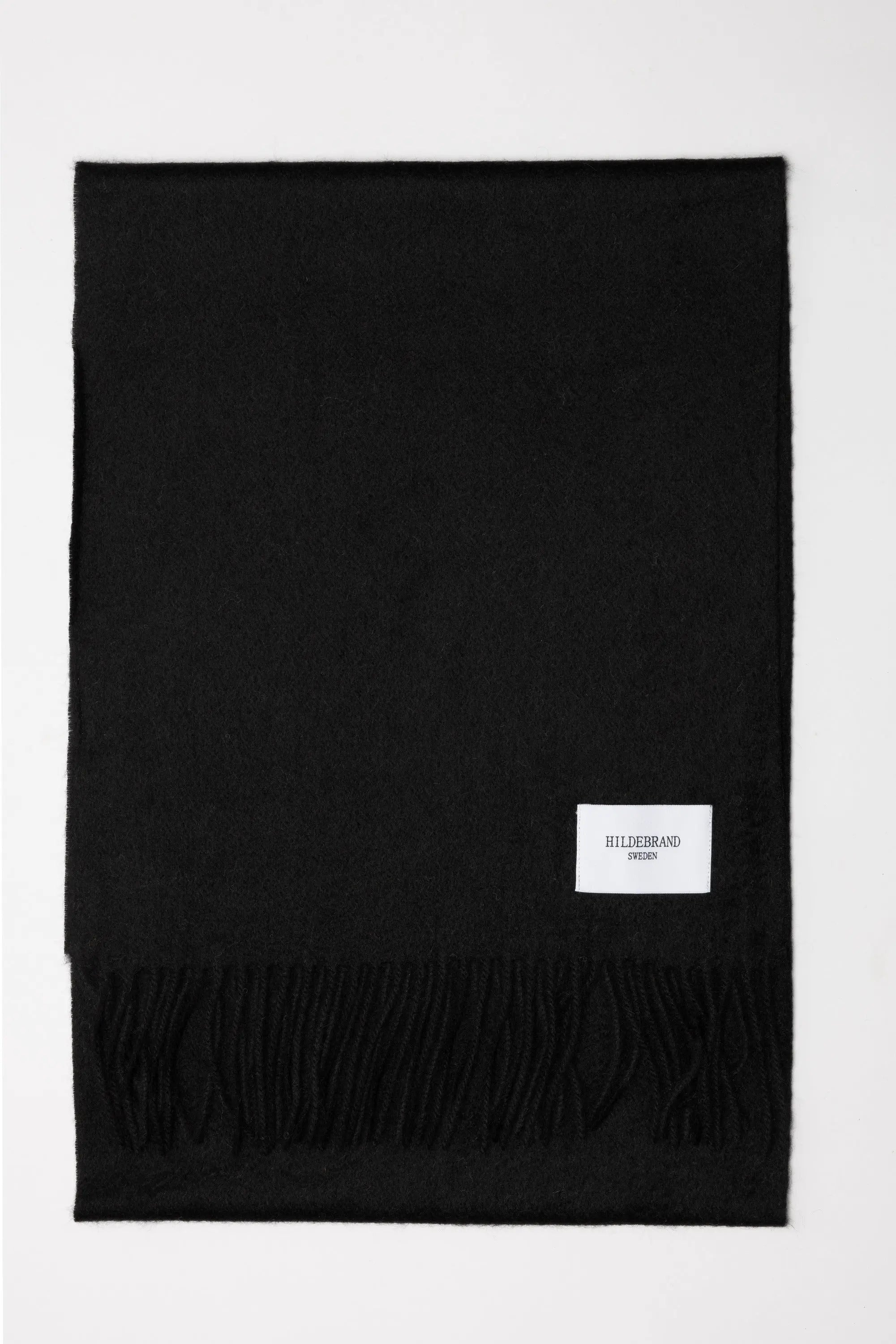 Black Cashmere Woven Scarf Medium Hildebrand-swe