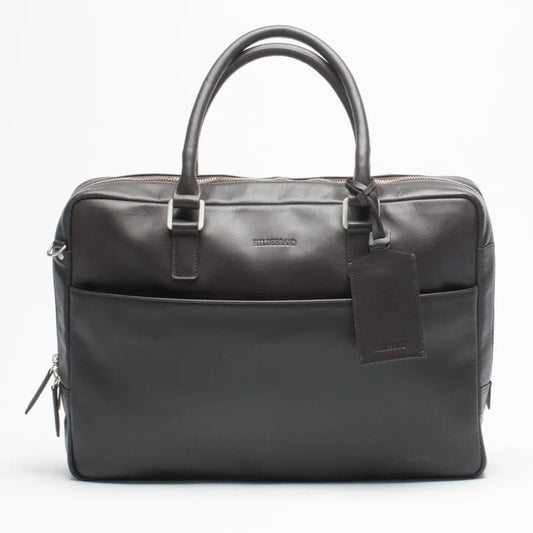 Leather Briefcase Dark Brown Hildebrand-swe