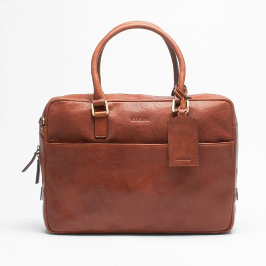 Leather Briefcase Cognac Hildebrand-swe