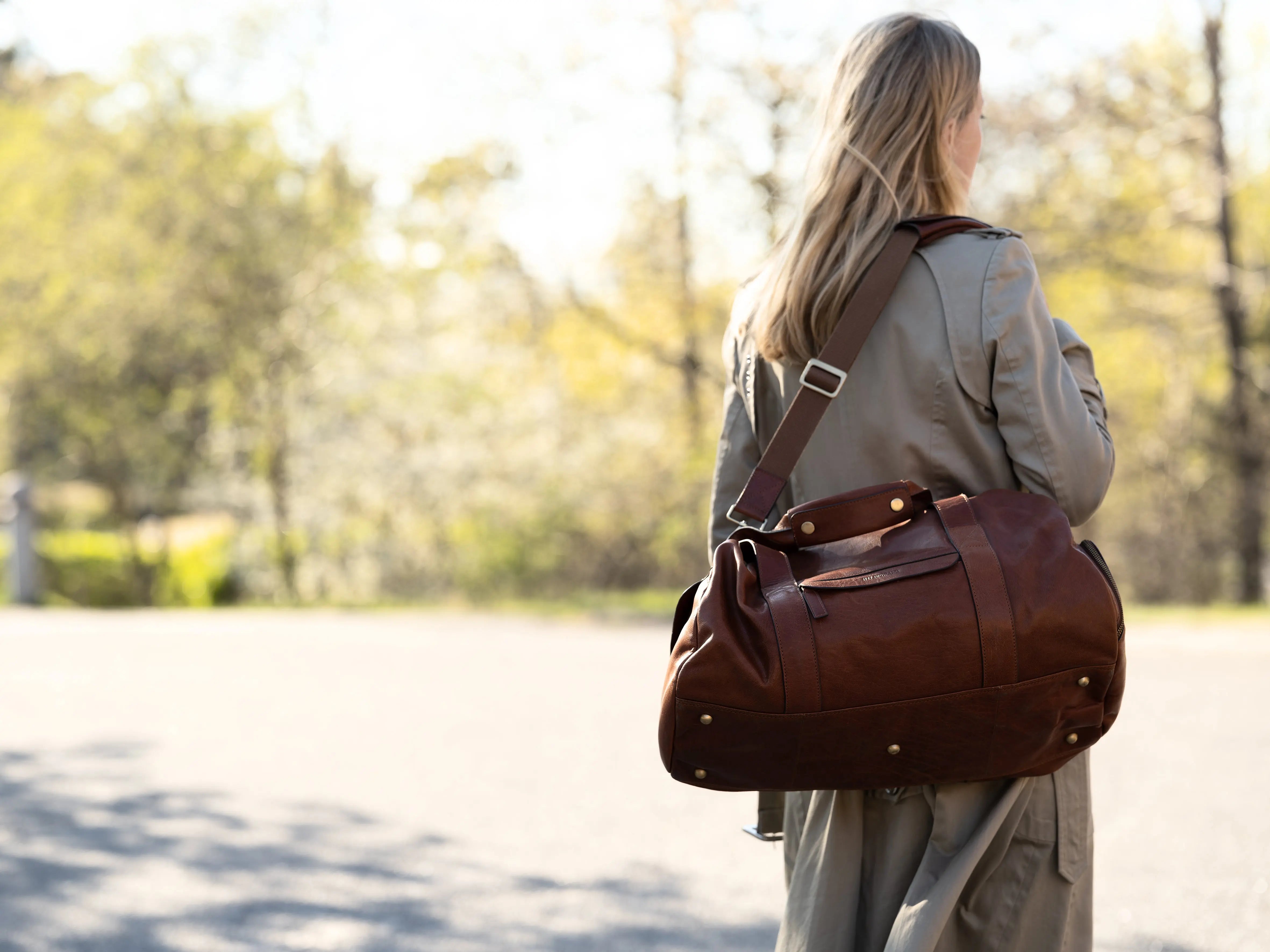 Leather Weekend Duffel Bag Cognac Hildebrand-swe