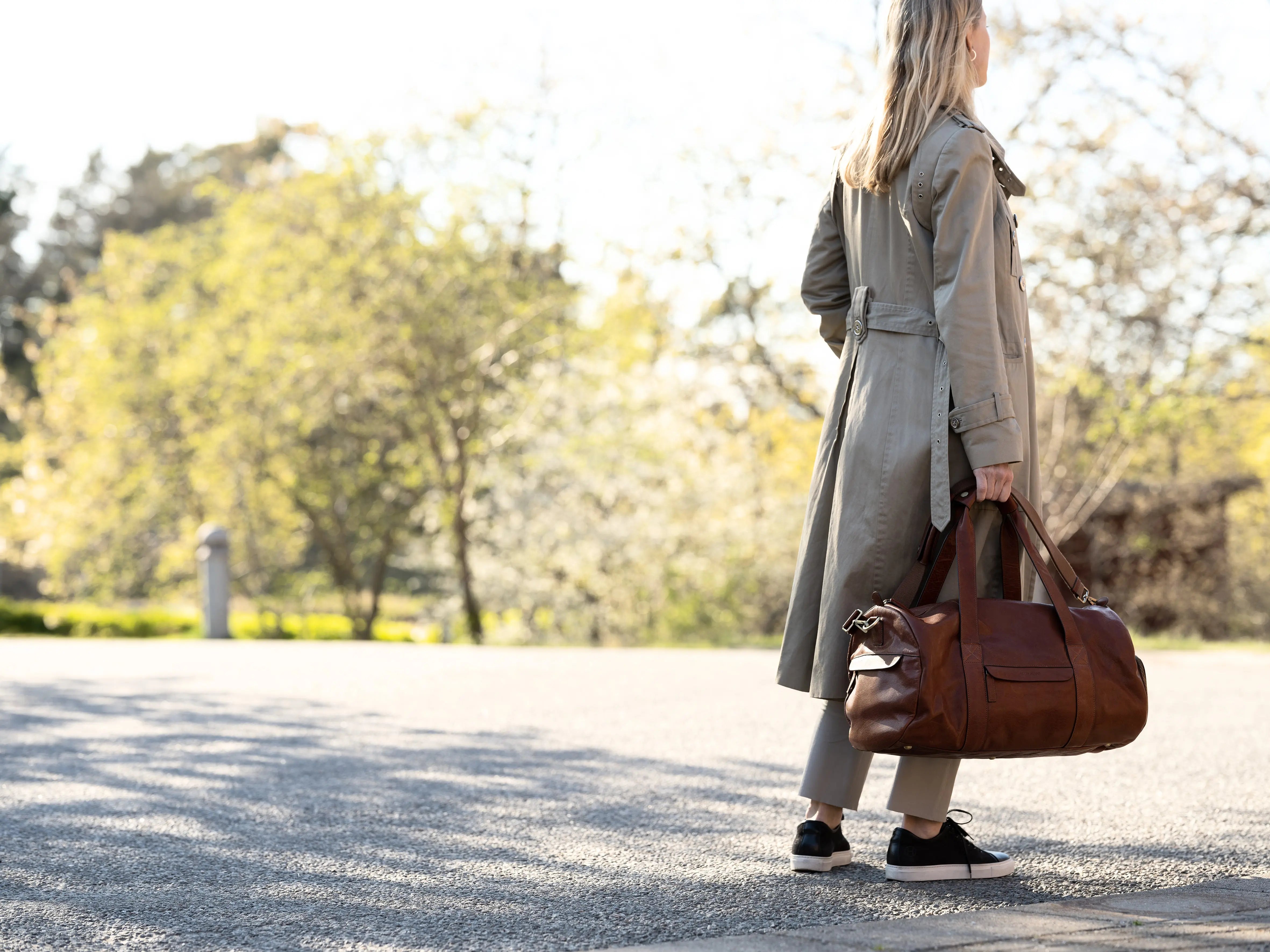 Leather Weekend Duffel Bag Cognac Hildebrand-swe
