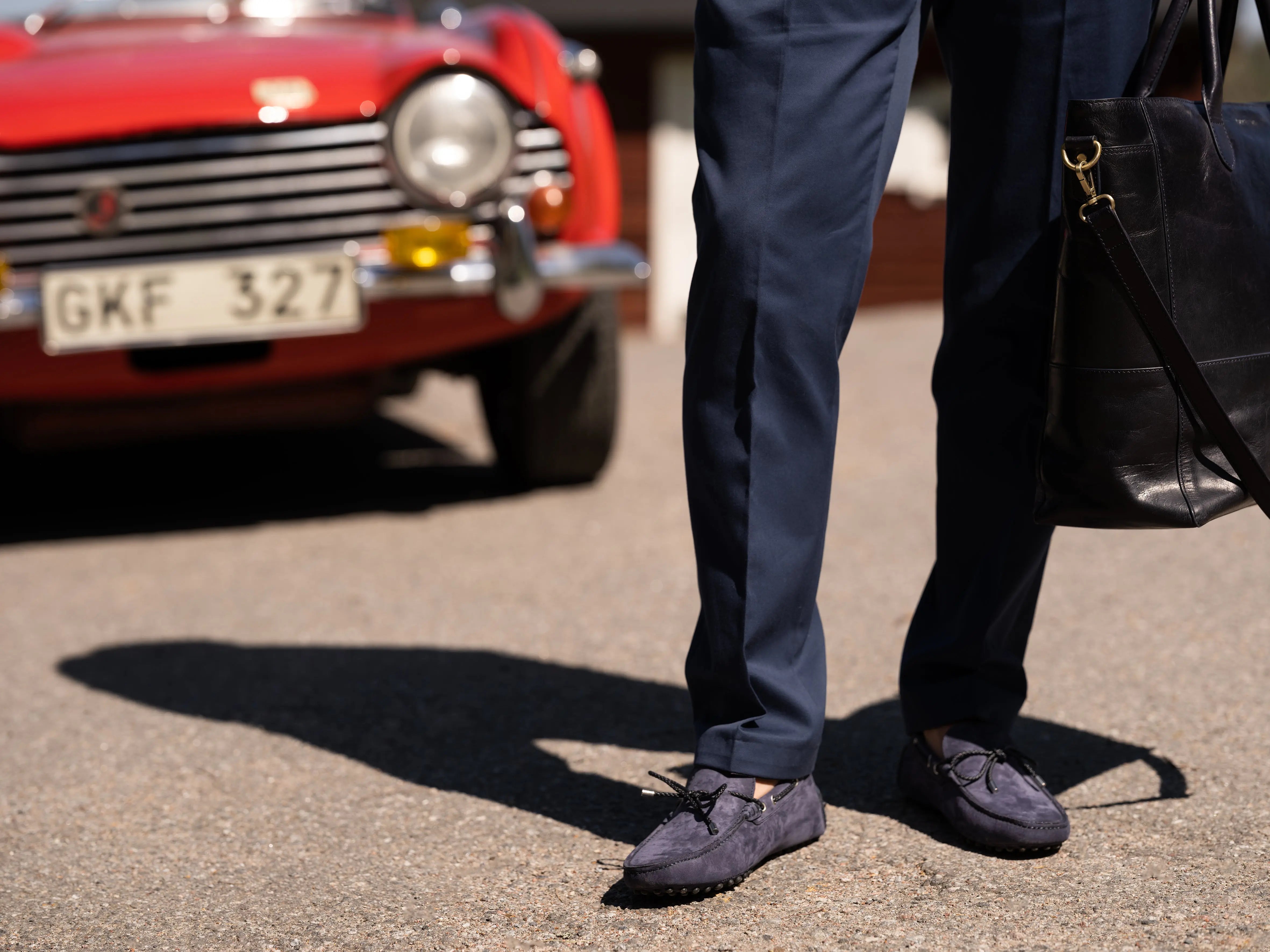 Balder Driver Shoe Blue Nabuk Hildebrand-swe
