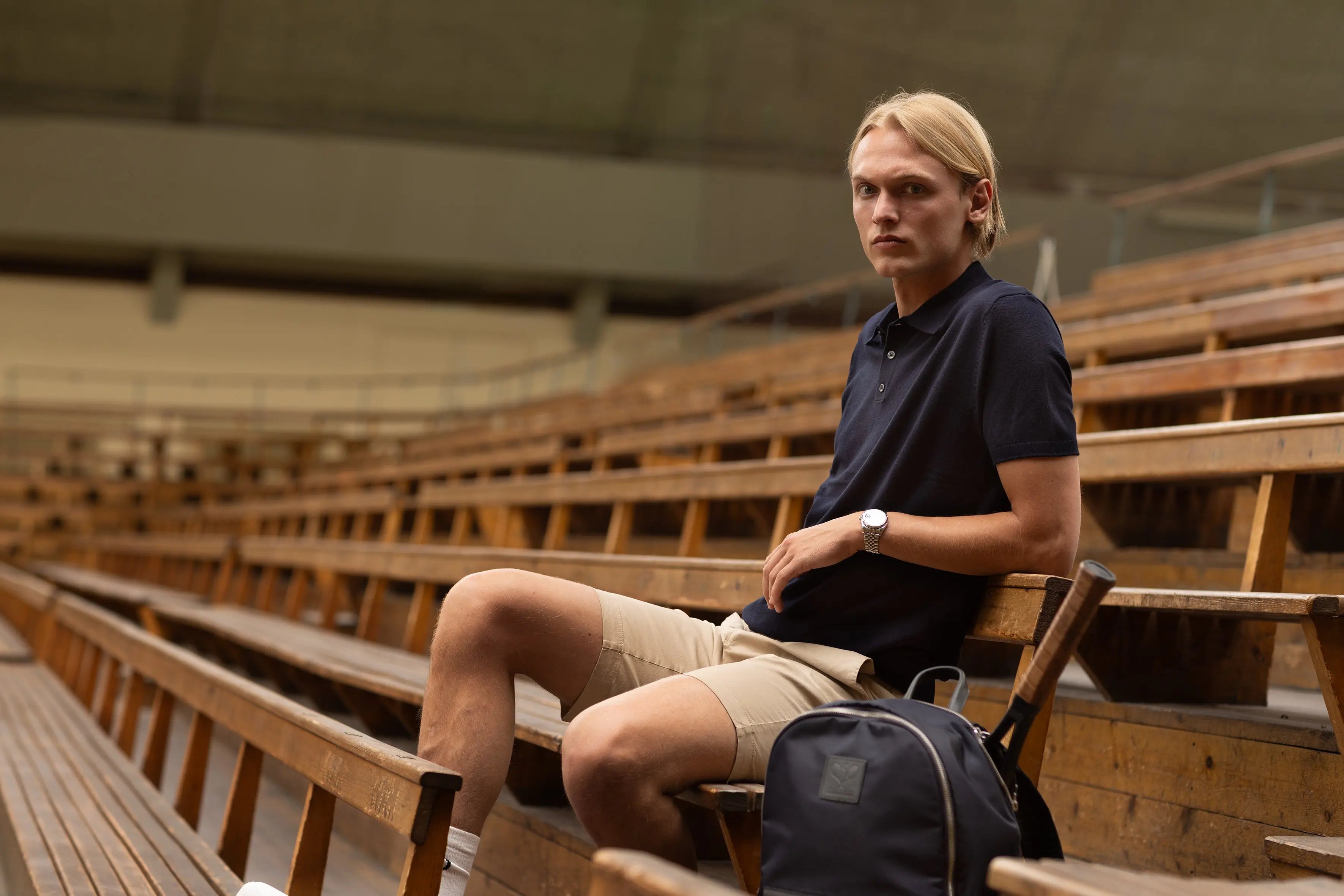 Tennis Back Pack Nylon Navy Blue Hildebrand-swe