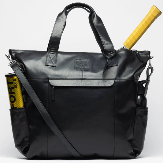 Leather Tennis Tote Bag Black Hildebrand-swe