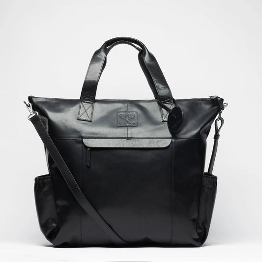 Leather Tennis Tote Bag Black Hildebrand-swe