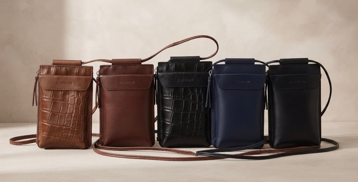 Bolsa para Teléfono Móvil Negro Croco