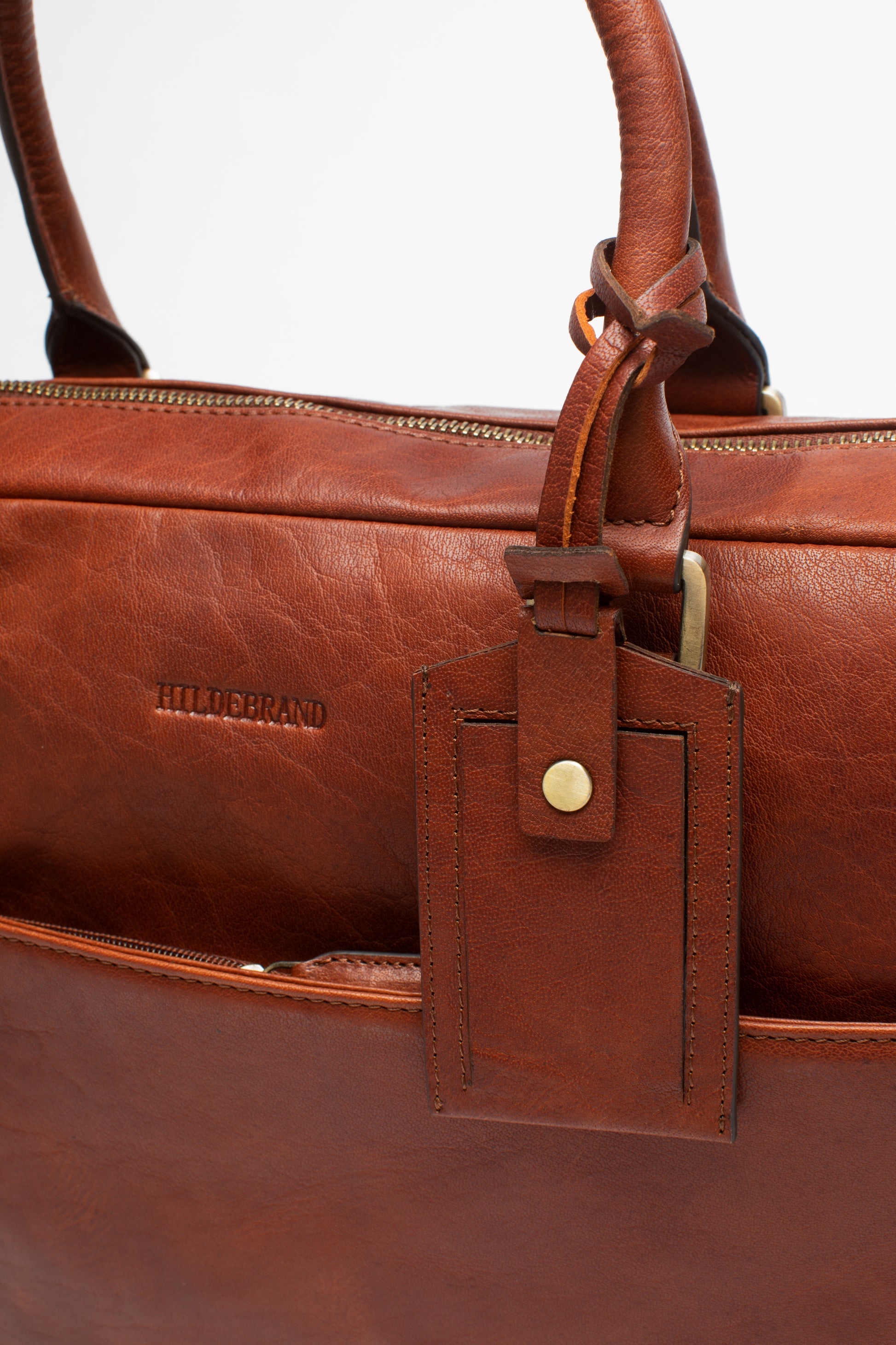 Leather Briefcase Cognac