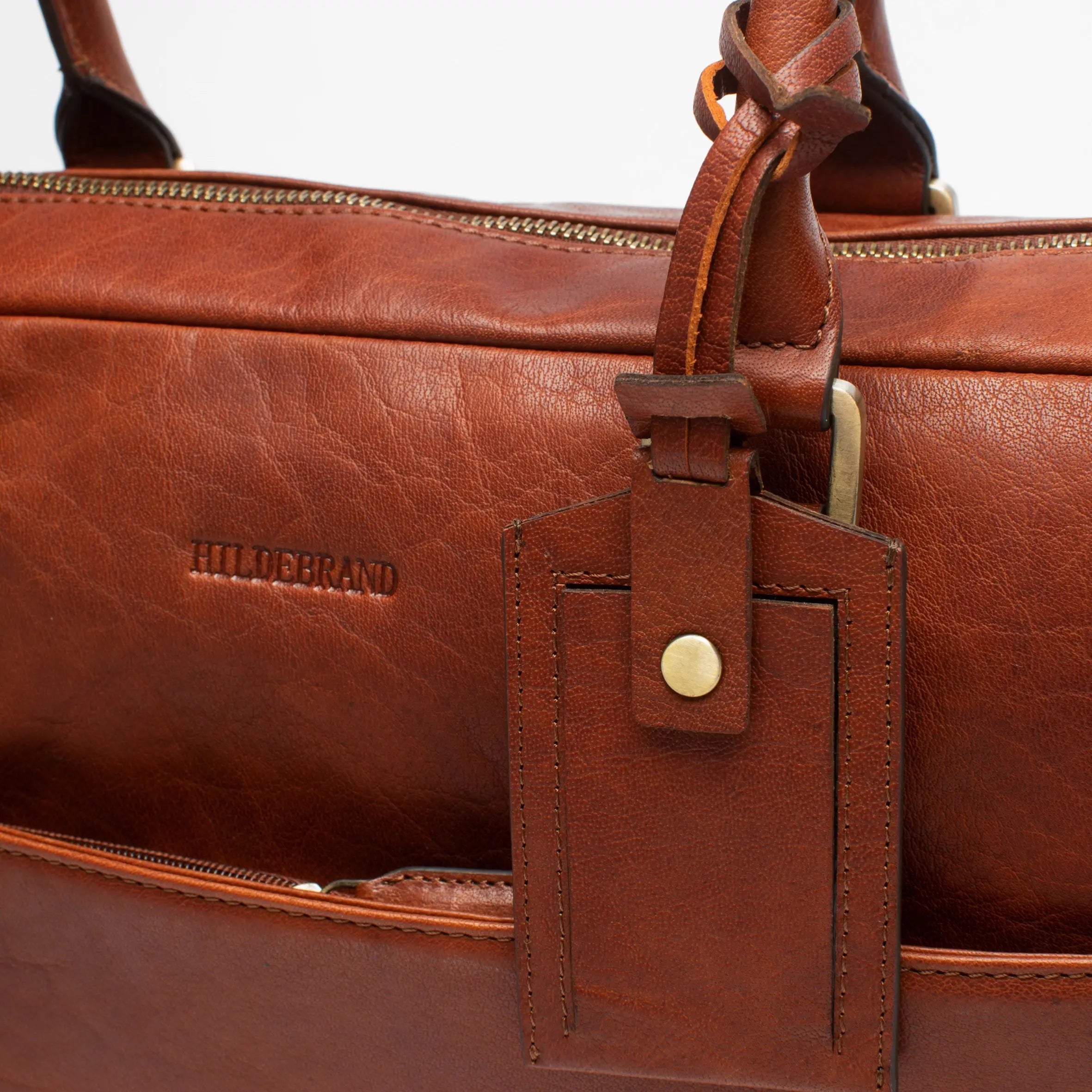 Leather Briefcase Cognac Hildebrand-swe