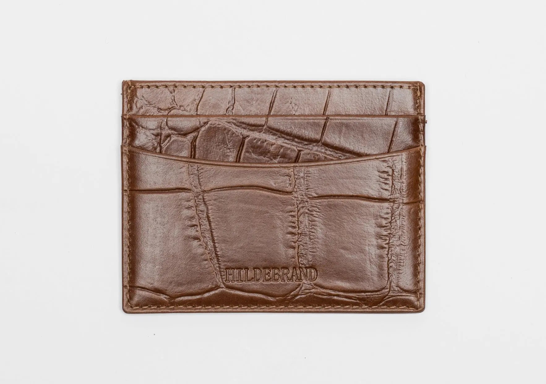 Card Holder Cognac Croco Hildebrand-swe