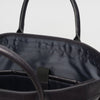 Luxury Leather Business Tote Navy Blue