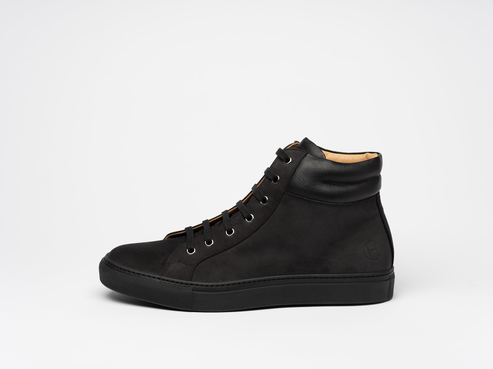 Men Drake Black Nubuk High Sneaker