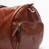 Weekender Reisetasche aus Leder Cognac