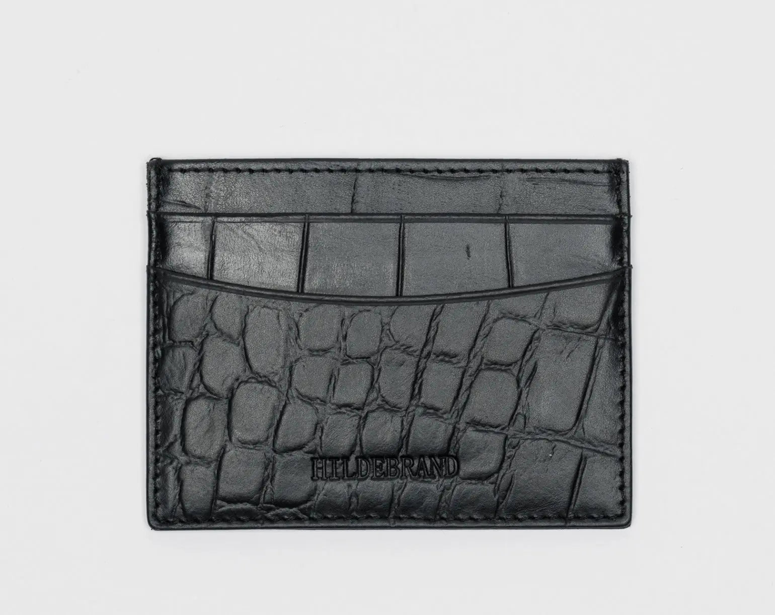 Card Holder Black Croco Hildebrand-swe