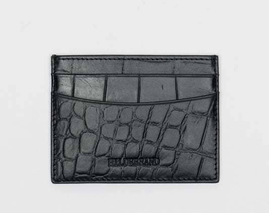 Card Holder Black Croco