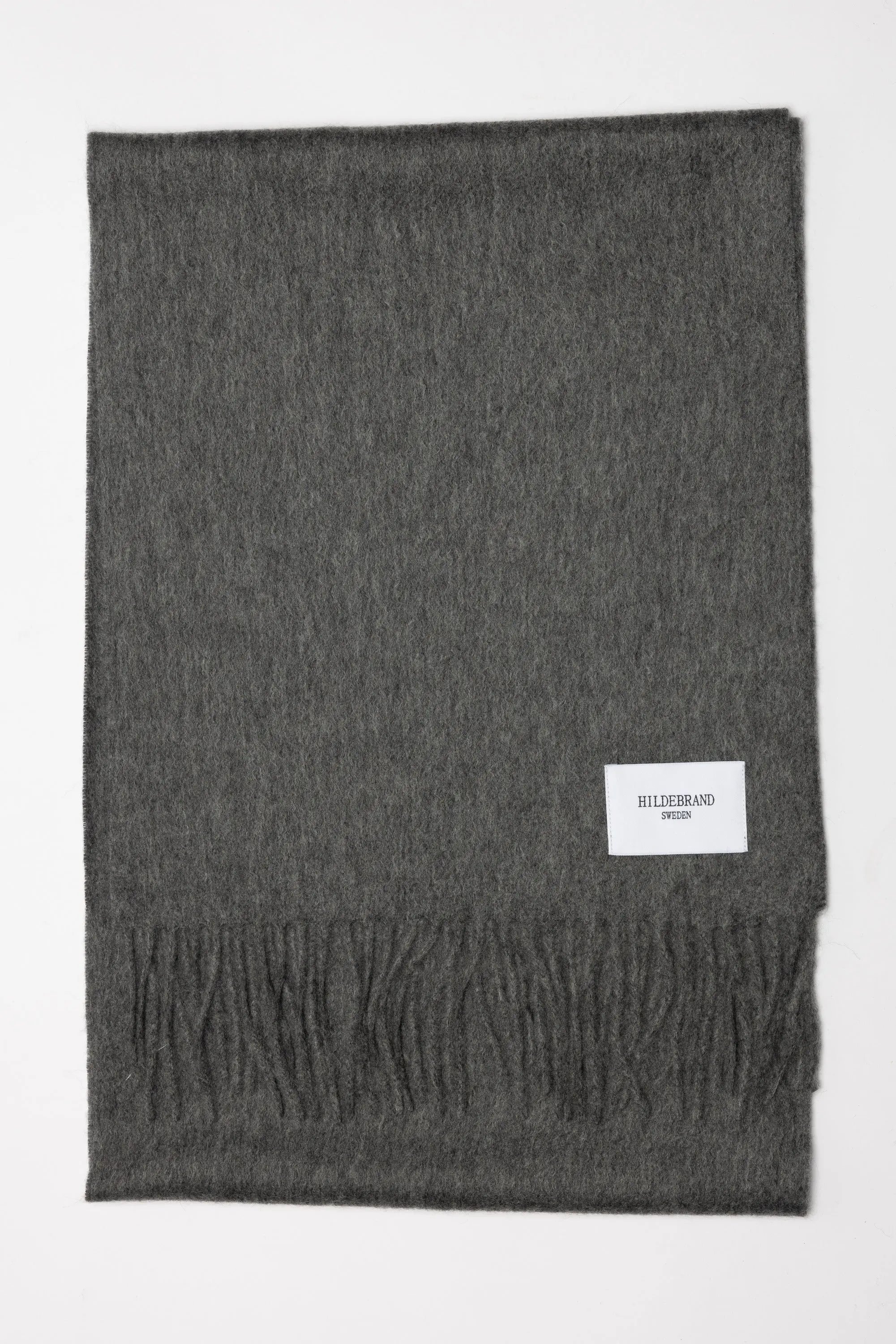 Dark Grey Cashmere Woven Scarf Medium Hildebrand-swe