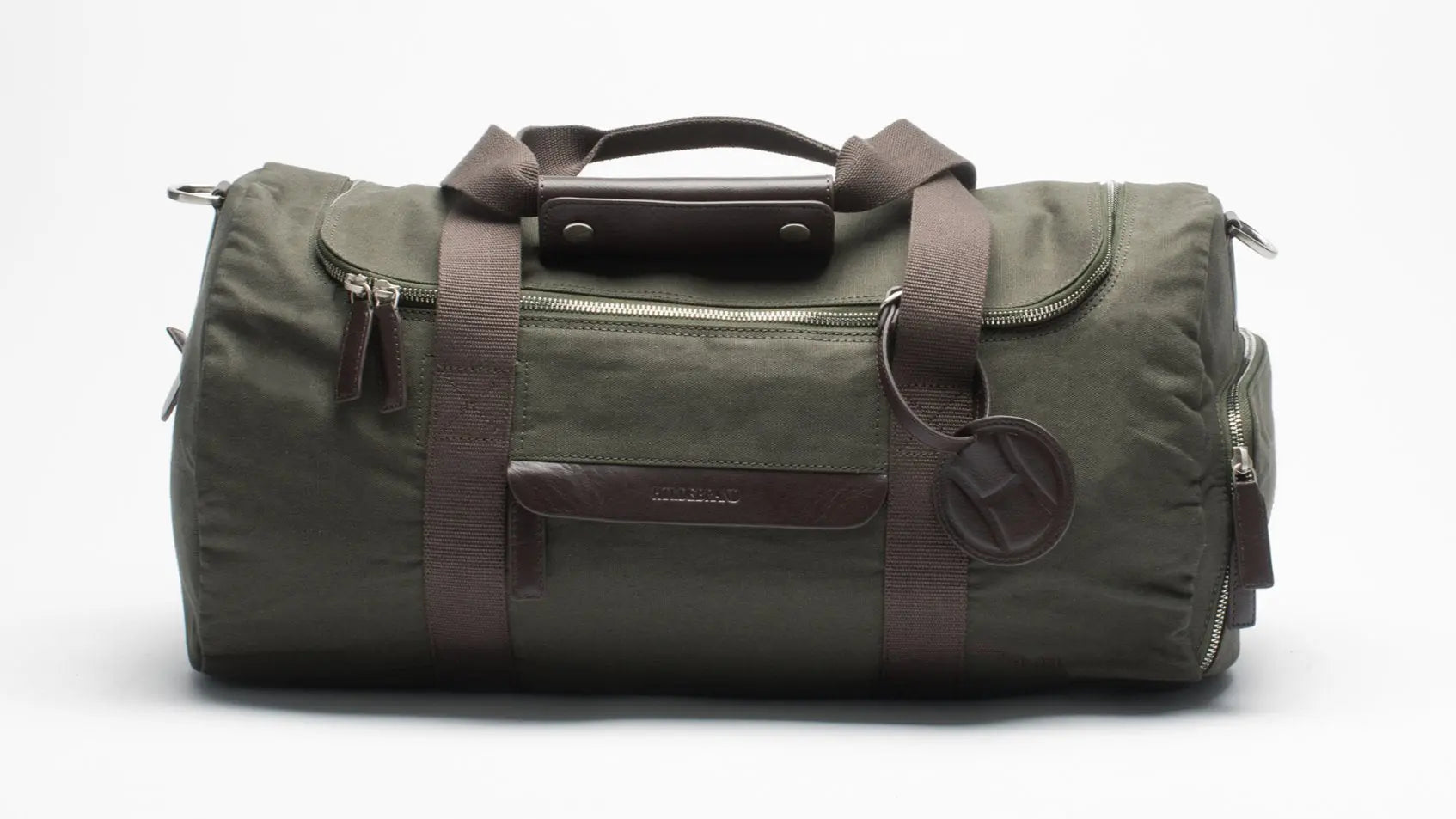 Small Duffel Weekend Bag Olive Green Hildebrand-swe