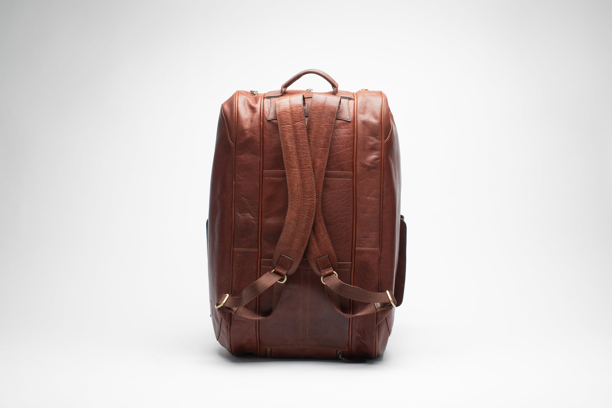 Padeltasche aus Leder Cognac