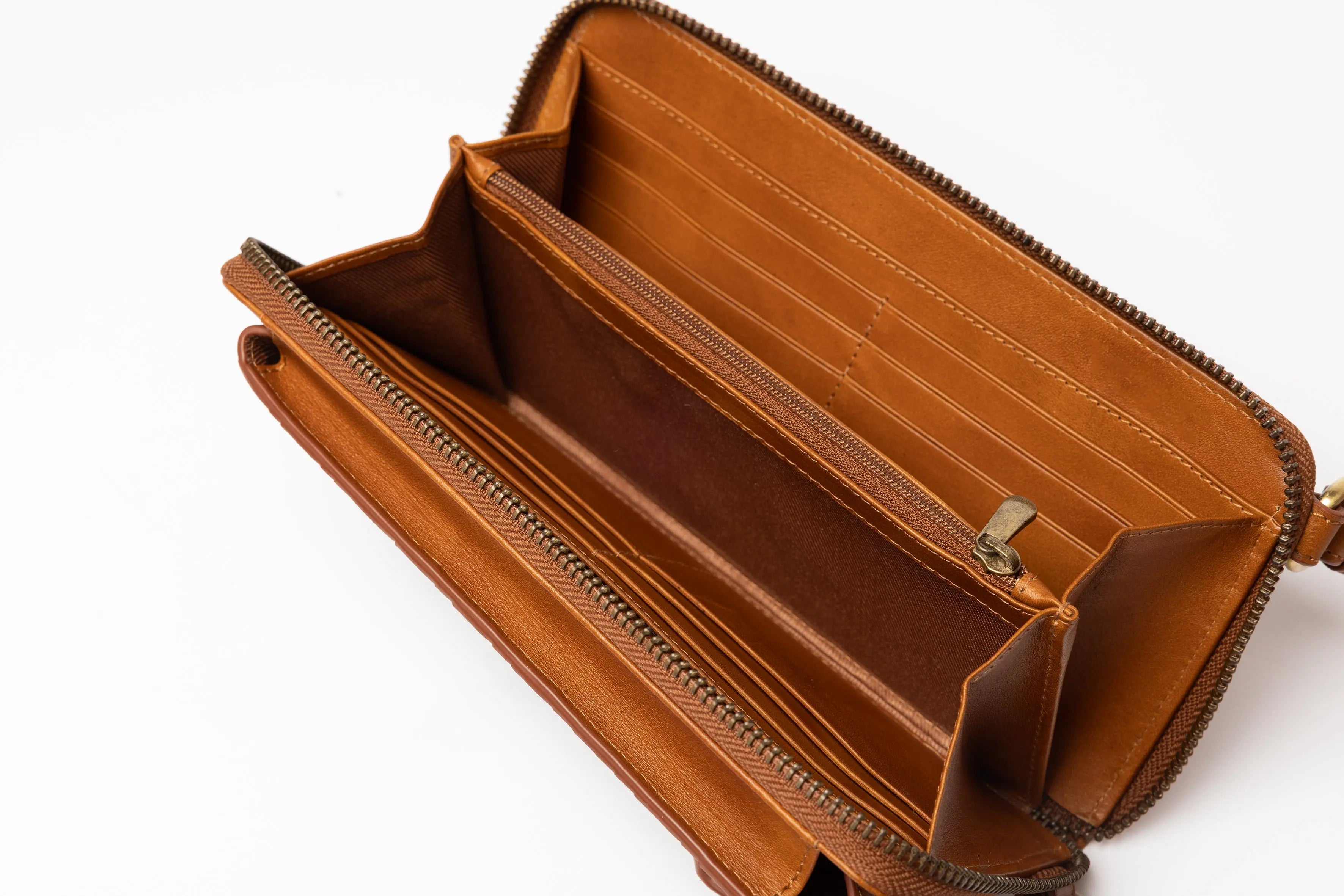 Tan Braided Mobile Bag and Wallet Hildebrand-swe