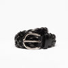 Black Braided Leather Belt