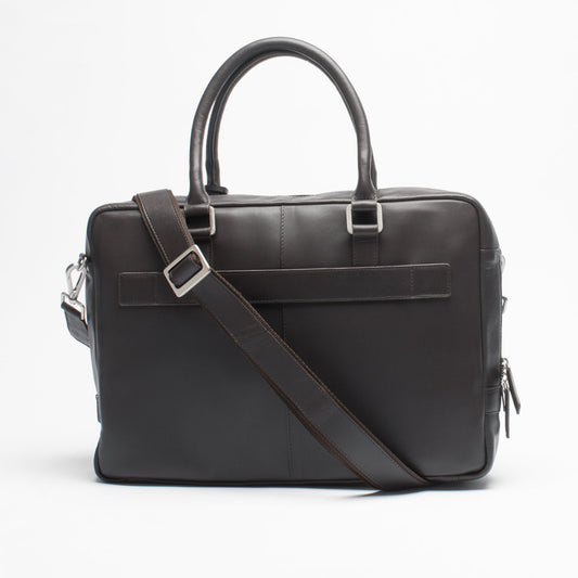 Leather Briefcase Dark Brown