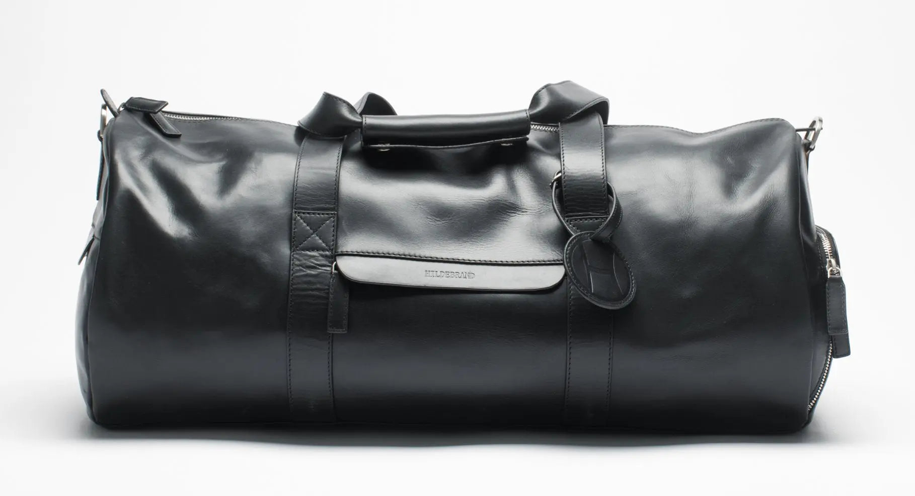Leather Weekend Duffel Bag Black Hildebrand-swe