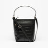 Women's Small Leather Tote Black Croco