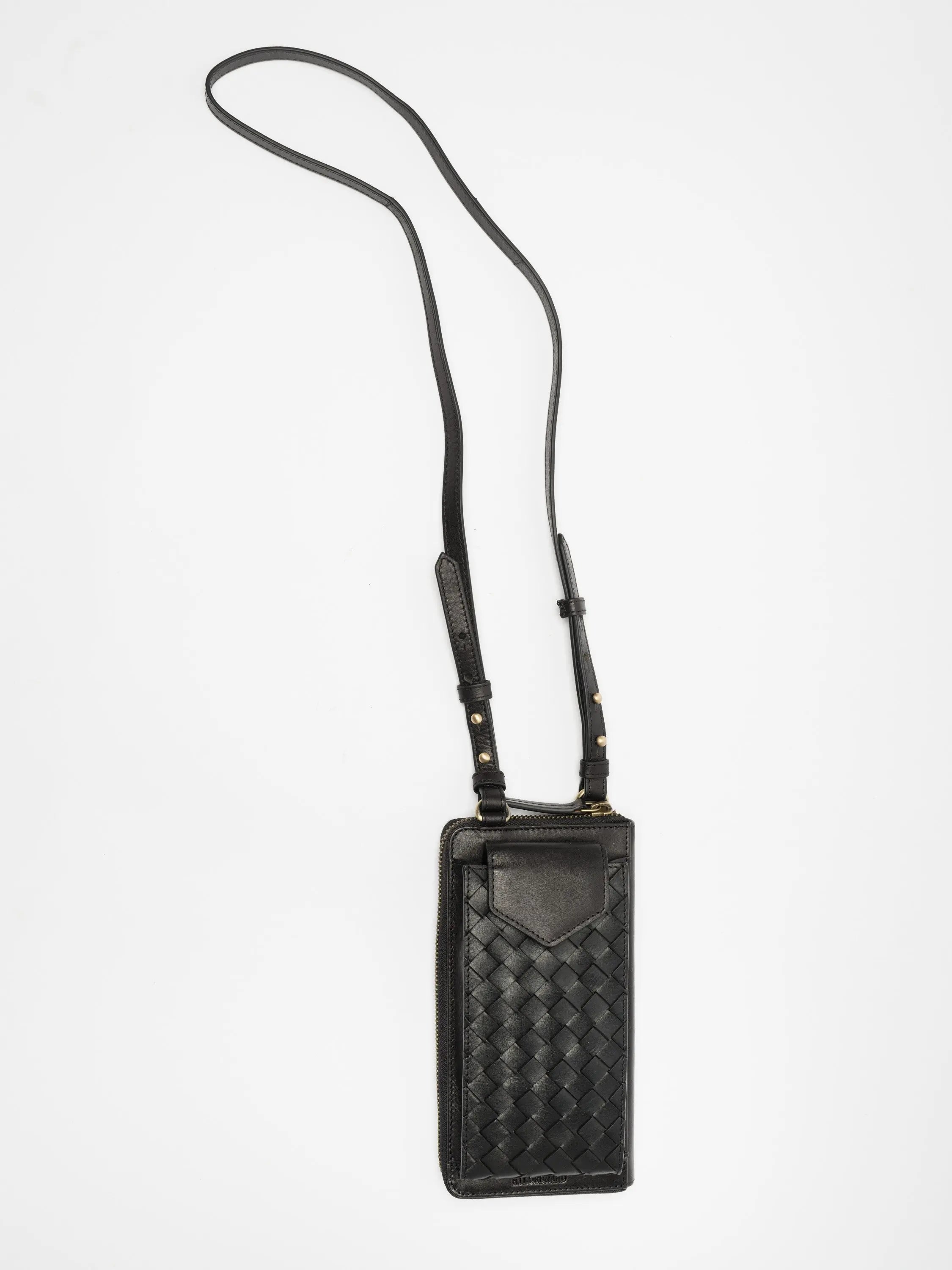 Black Braided Mobile Bag and Wallet Hildebrand-swe
