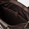 Luxury Leather Business Tote Dark Brown