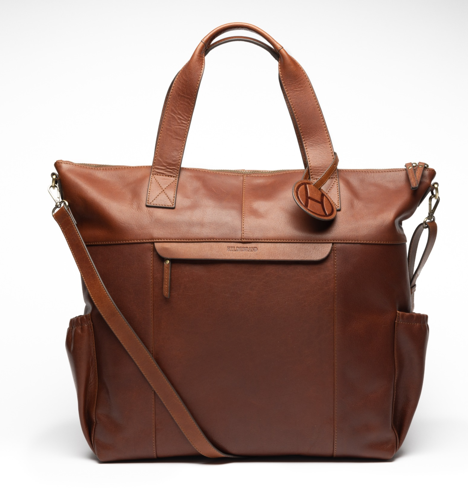 Leder Shopper Cognac