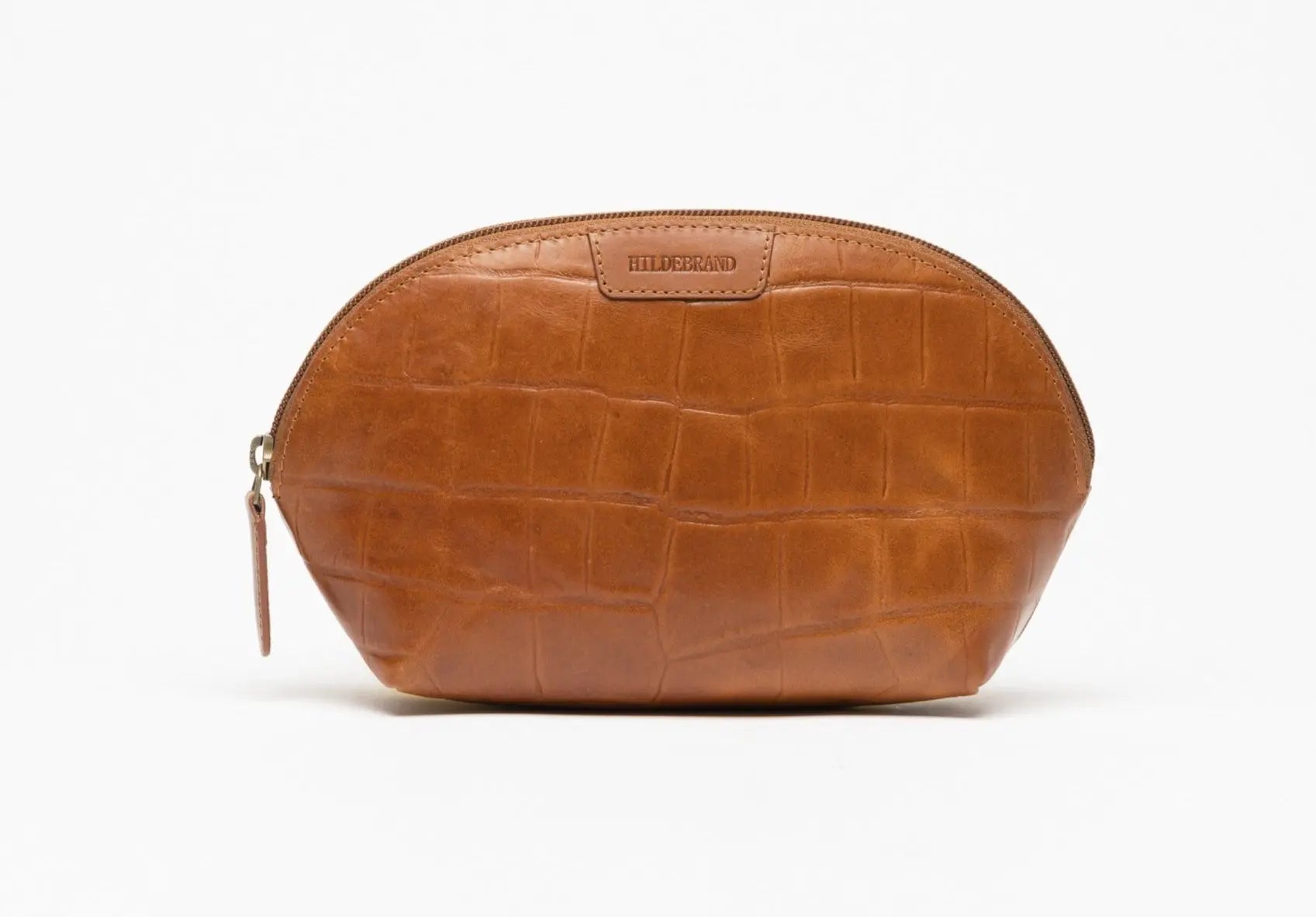Beauty Bag Cognac Croco Hildebrand-swe