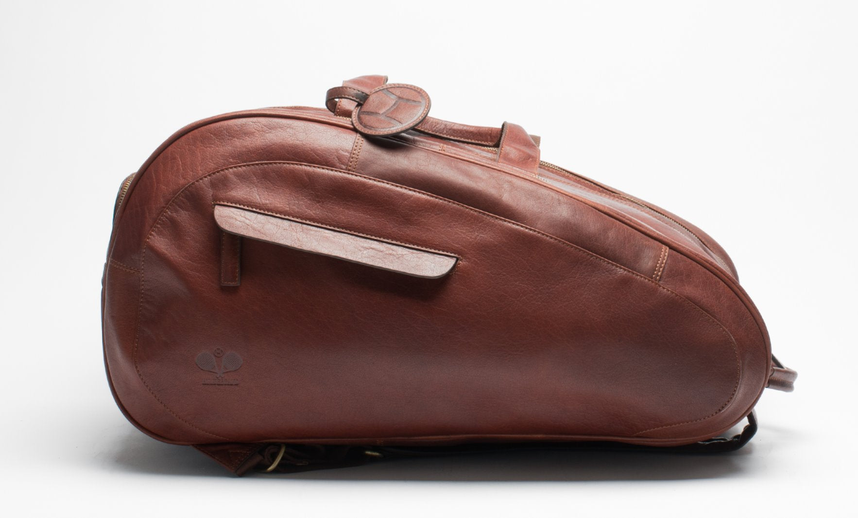 Leather Padel Bag Cognac