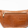 Leather Bum Bag Cognac Croco