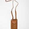 Tan Braided Mobile Bag and Wallet