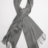 Grey Cashmere Woven Scarf Large