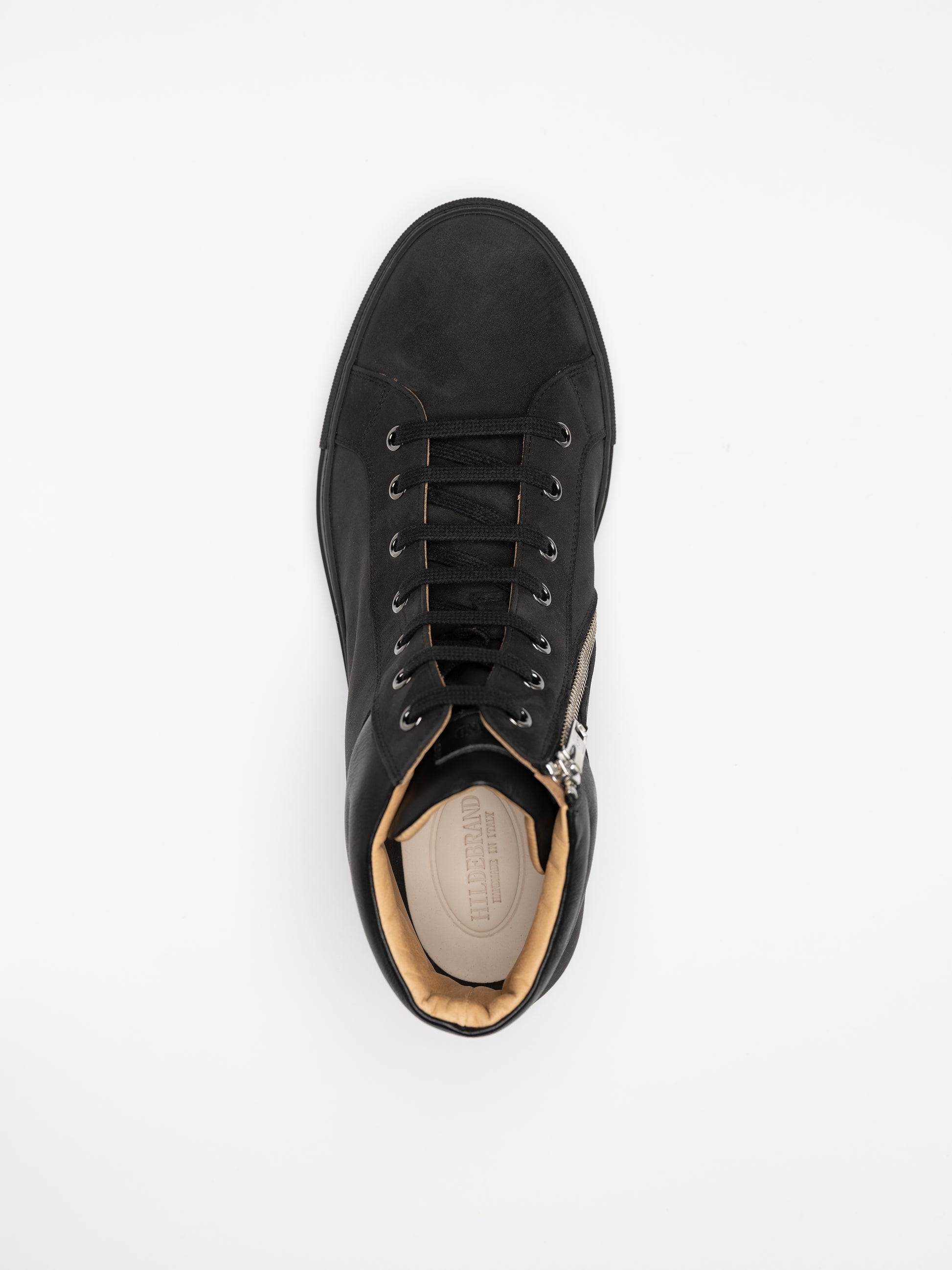 Men Drake Black Nubuk High Sneaker