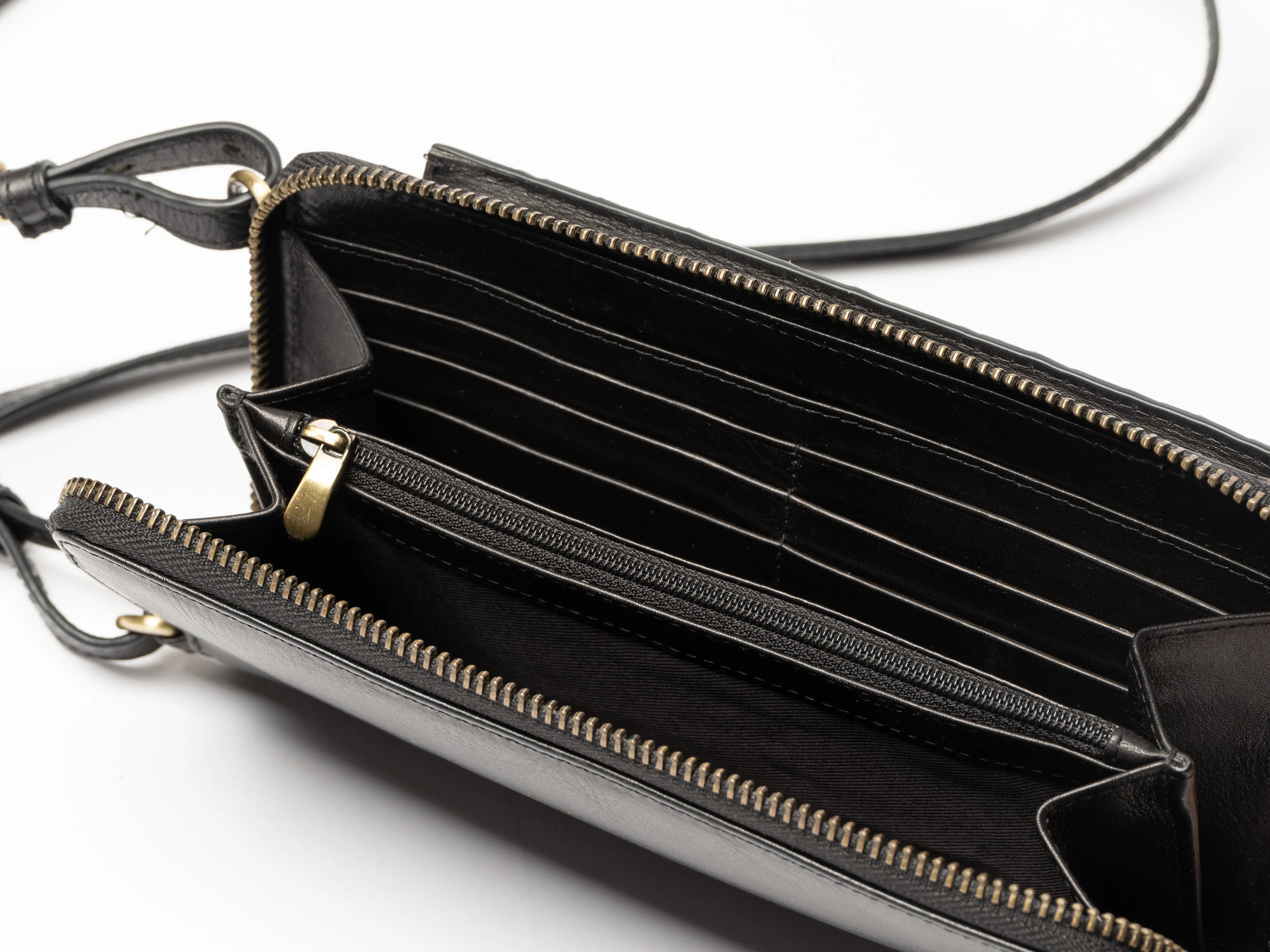 Black Braided Mobile Bag and Wallet Hildebrand-swe