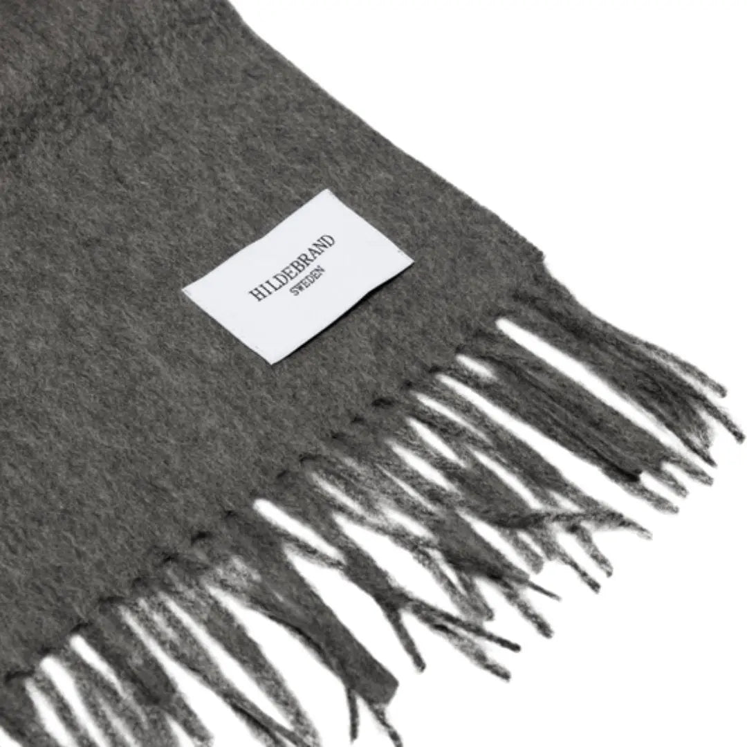 Dark Grey Cashmere Woven Scarf Medium Hildebrand-swe