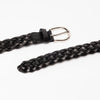 Black Braided Leather Belt