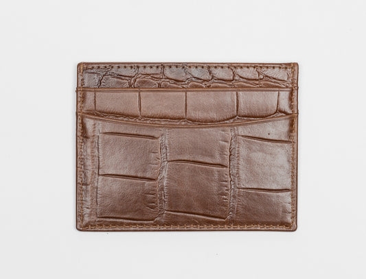 Card Holder Cognac Croco