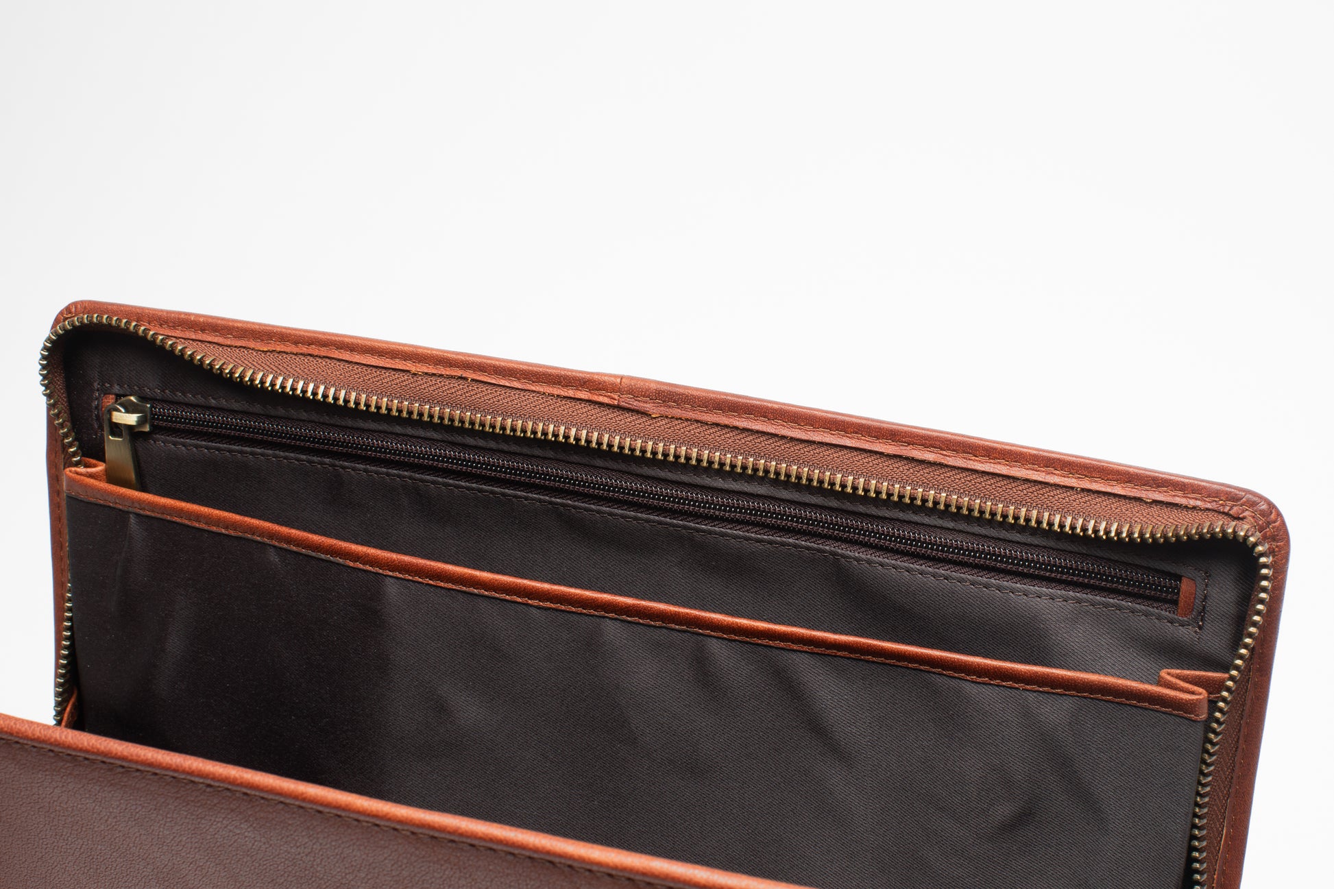 Leather Document Holder Cognac 14'