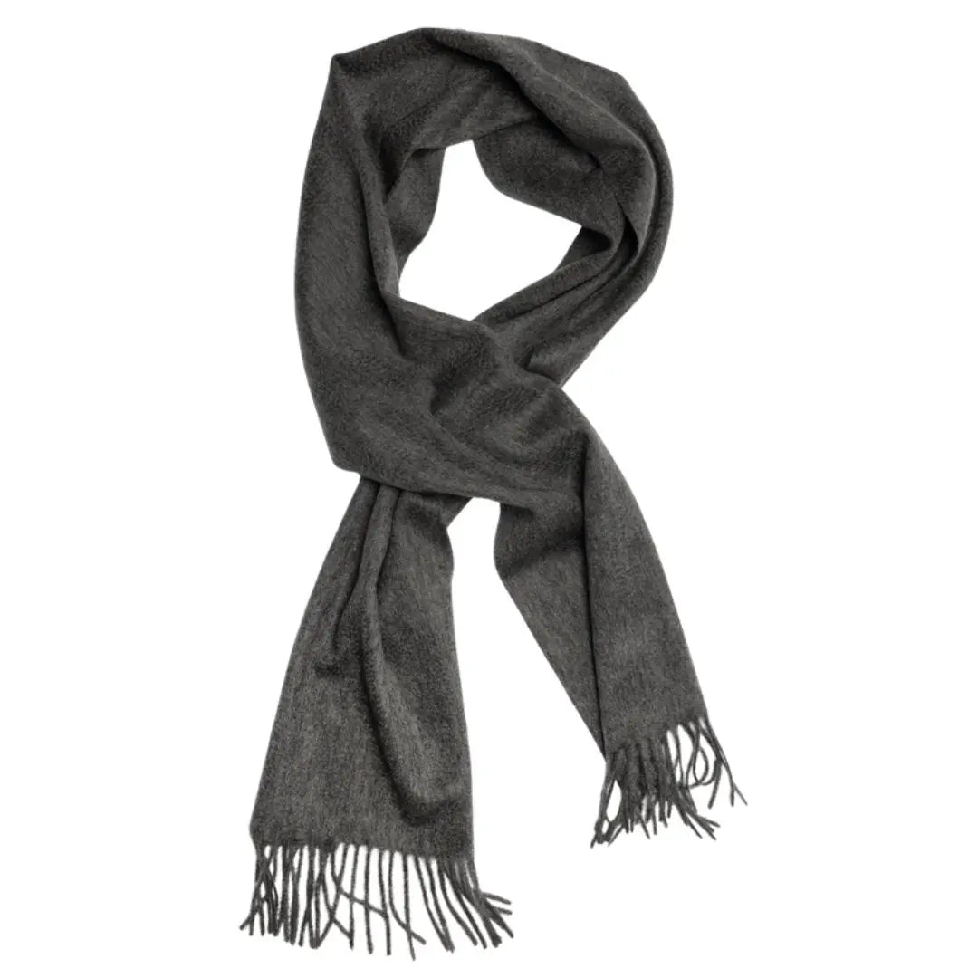 Dark Grey Cashmere Woven Scarf Medium Hildebrand-swe