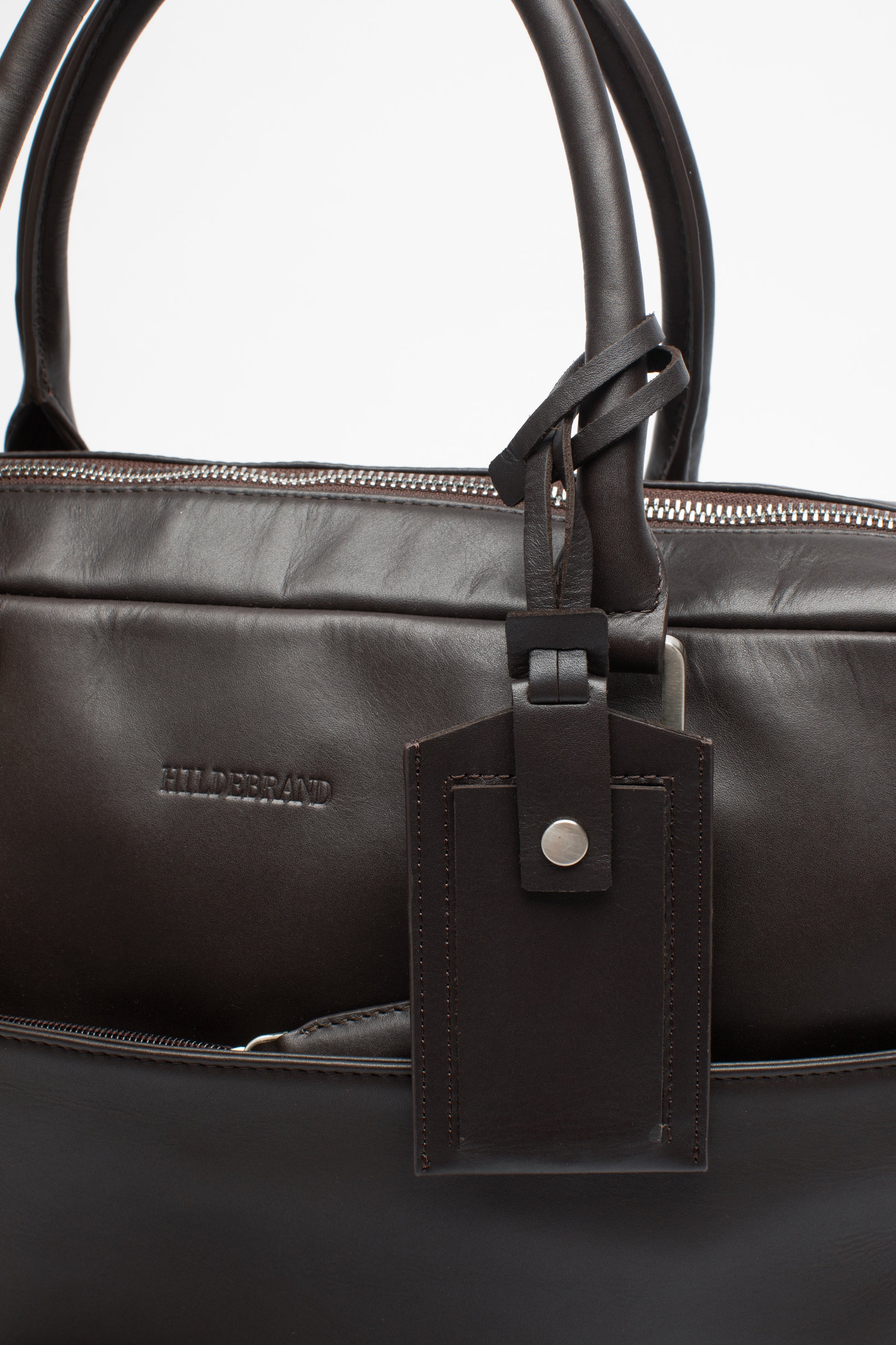Leather Briefcase Dark Brown