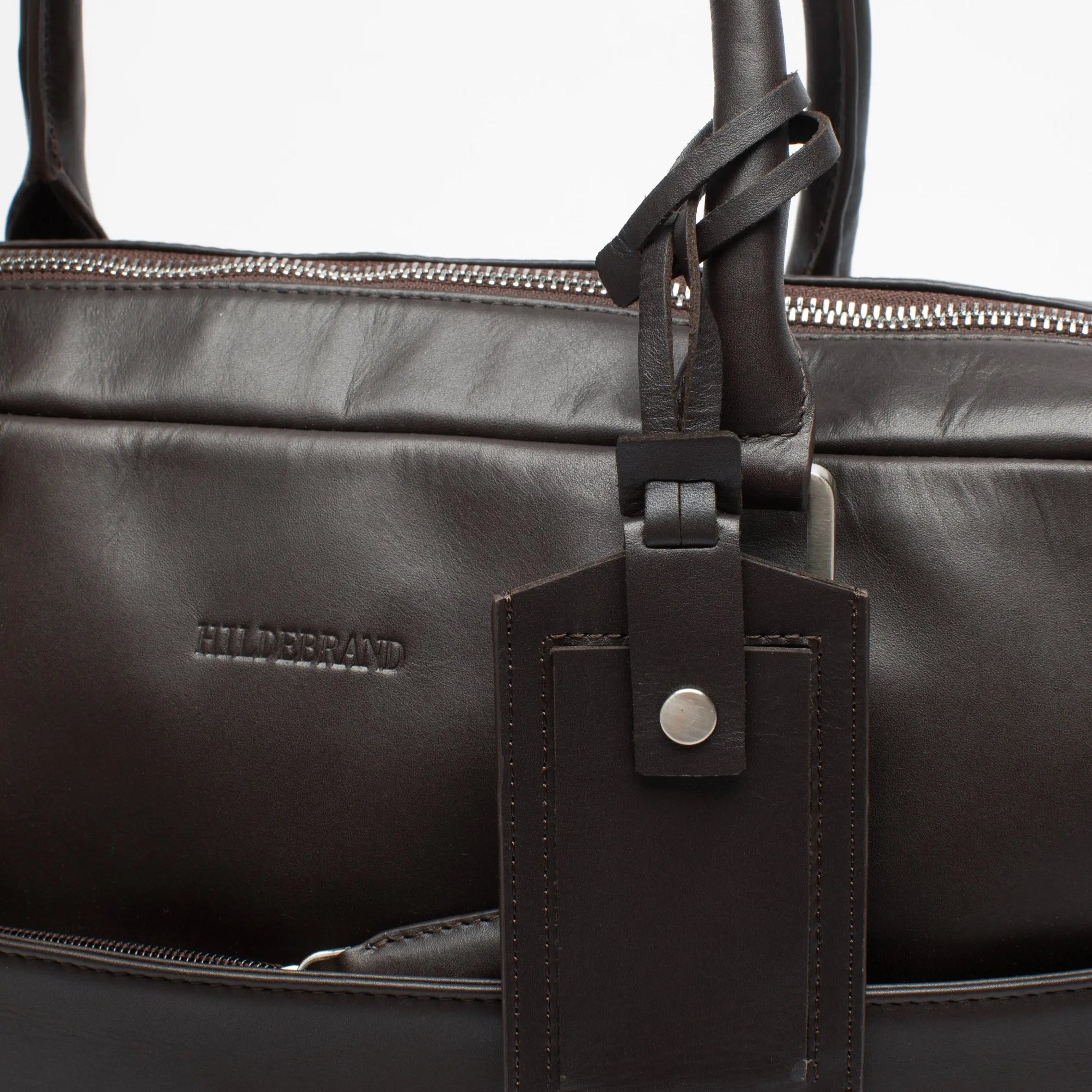 Leather Briefcase Dark Brown Hildebrand-swe
