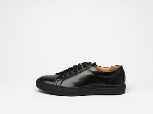 Men Thor Black Vitello Low Sneaker