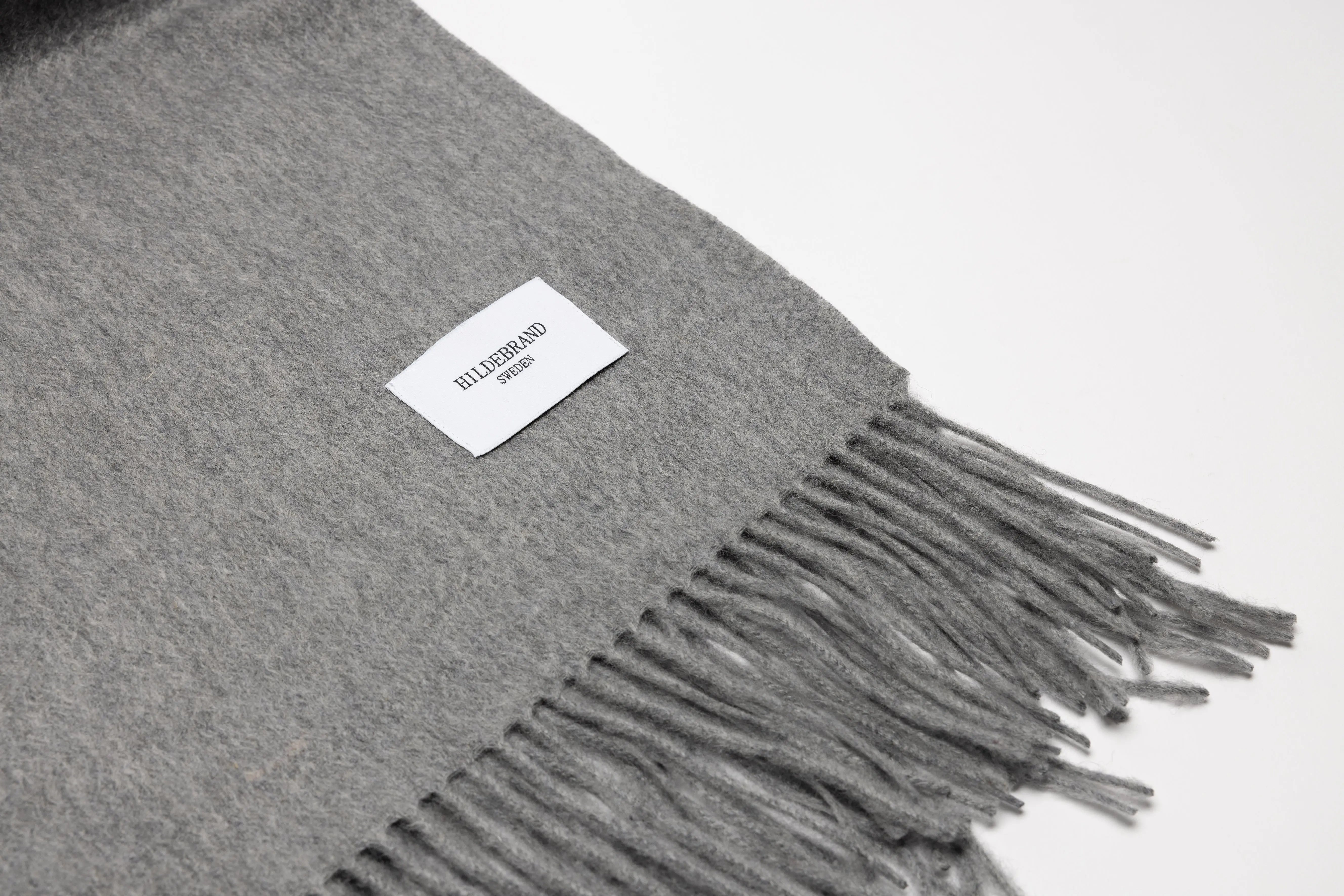 Grey Cashmere Woven Scarf Large Hildebrand-swe