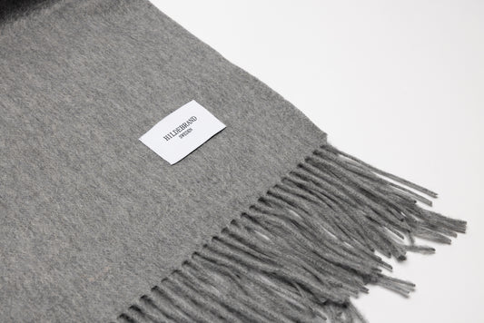 Grey Cashmere Woven Scarf Large