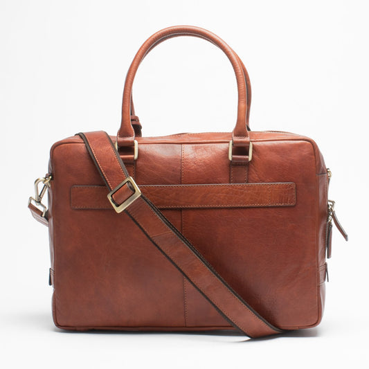 Leather Briefcase Cognac