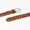 Cognac Brown Braided Leather Belt Hildebrand-swe