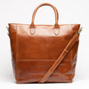 Luxury Leather Business Tote Cognac