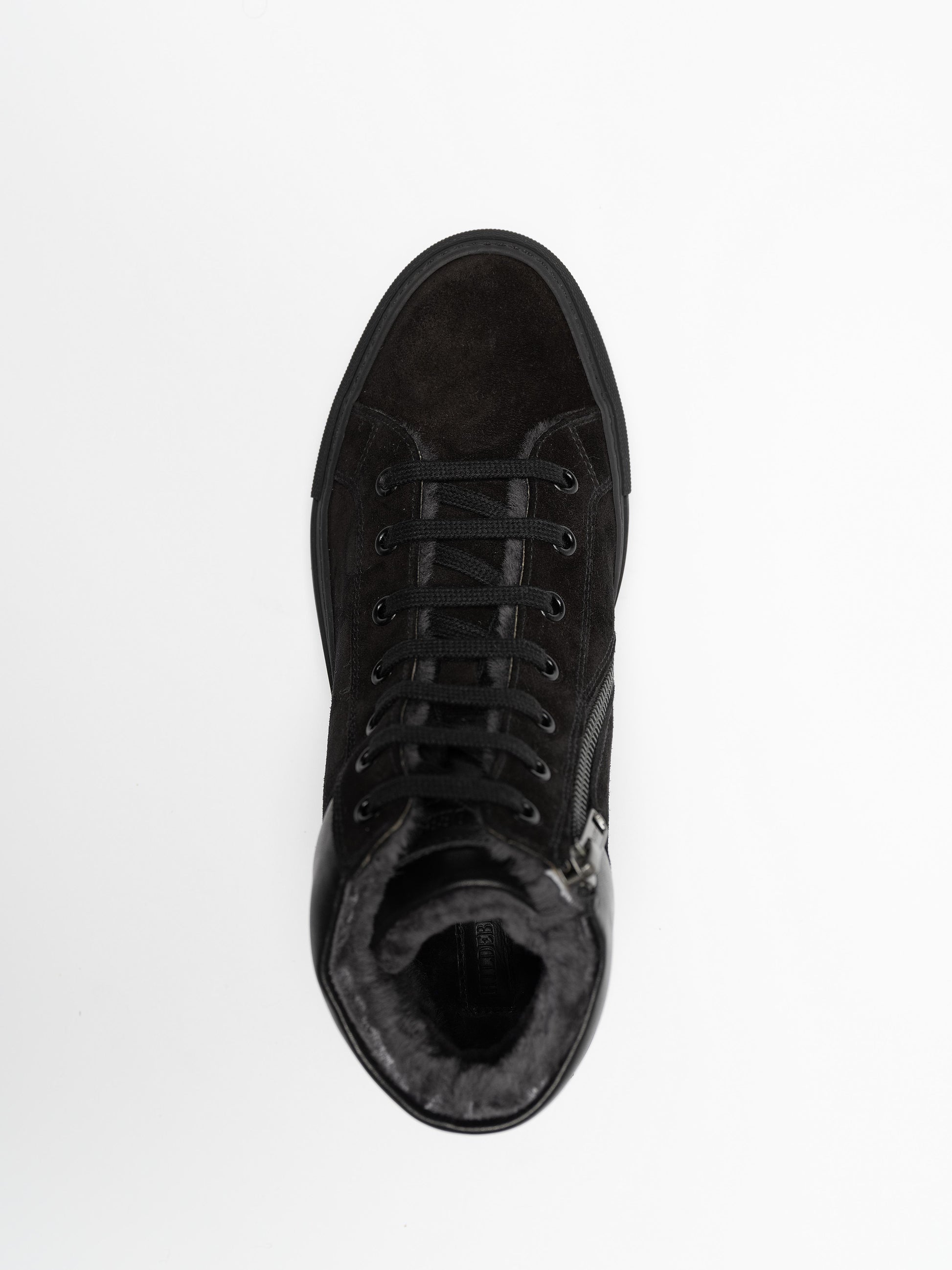 Women Drake Fur Black High Sneaker